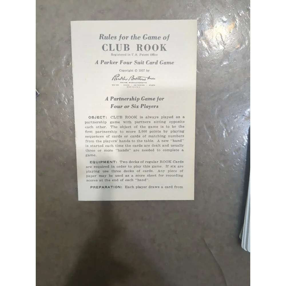Vintage Rook Card Game by Parker Brothers